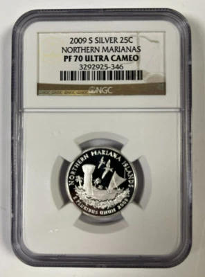 2009 S Northern Marianas Islands Silver Quarter NGC PF 70 Ultra Cameo - Image 1 of 4