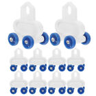  20 Pcs Curtain Track Pulley Shower Hooks Ceiling Sliders Window Curtains
