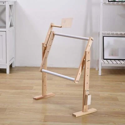 Wooden Rack Needlework Embroidery Stand 360 Rotated Adjustable - Image 1 of 4