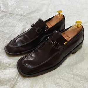 Zapatos Mocasines Vintage GUCCI Para Hombre Horsebit Borgoña Talla 9.5 D Hechos en Italia - Imagen 1 de 9