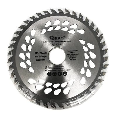 Holzkreissägeblatt HM Kreissägeblatt Sägeblatt für Holz 125mm x 22,2mm 40 Zähne - Bild 1 von 4