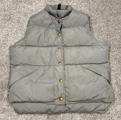Vintage LL Bean Vest Women Medium Button Up Puffer Hike Down Fill Jacket USA - Image 1 of 4