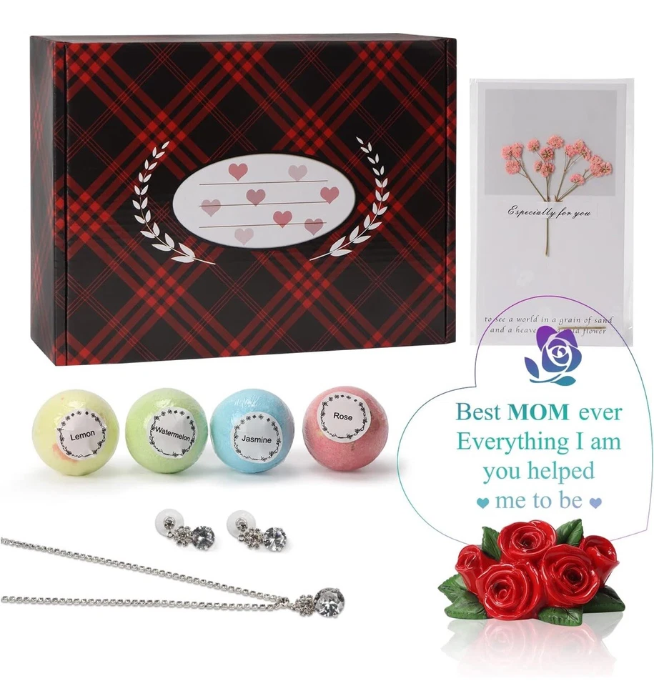 La mejor cesta de regalo para mamá día de la madre 7 colores LED adorno de pasteles bombas de baño Foto 1 de 4