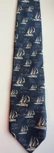 Palm Tropics Nautical Sailboat Tropical Tie Necktie - Picture 1 of 3