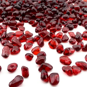 Aquarium Fish Tank Gravel (1 LB) Red Glass Vase Filler for Fountain Succulent Pl - Picture 1 of 7