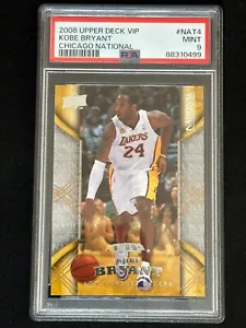 2008 Upper Deck VIP Chicago National Kobe Bryant #NAT4 PSA 9 MINT Lakers RARO SP - Foto 1 di 2