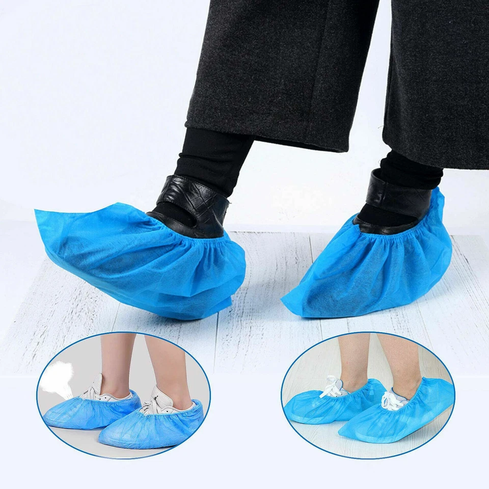 10 pezzi Copriscarpe Monouso calzari copri scarpa usa e getta DPI 40 x 15cm blu - Immagine 1 di 1