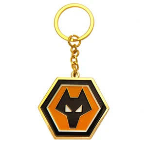 Wolverhampton Wanderers FC Keyring Metal Club Crest NEW SEALED UK STOCK - Picture 1 of 3