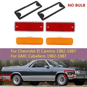 Set of 4 Front Rear Side Marker Light No Bulb For 1982-1987 El Camino Caballero - Picture 1 of 15