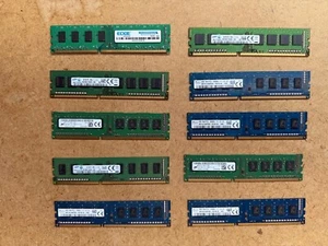 PC3-12800U 4GB DDR3 Desktop Memory RAM - Major Mixed Brands - Lot of 10 - Picture 1 of 2