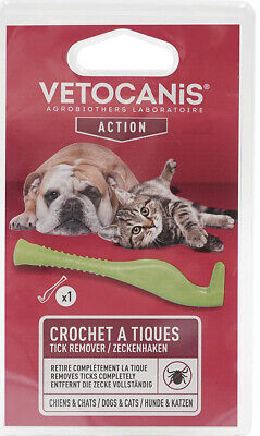 VETOCANIS Action Crochet à Tiques Chat Chien • 16.90€