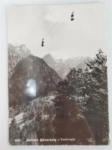 Seibahn Burserberg - Tschengla 830 B&W Foto RPPC Suiza - Imagen 1 de 2