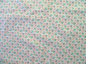 Tela vintage Seersucker 4-1/3 yardas fondo blanco material floral prelavado - Imagen 1 de 4