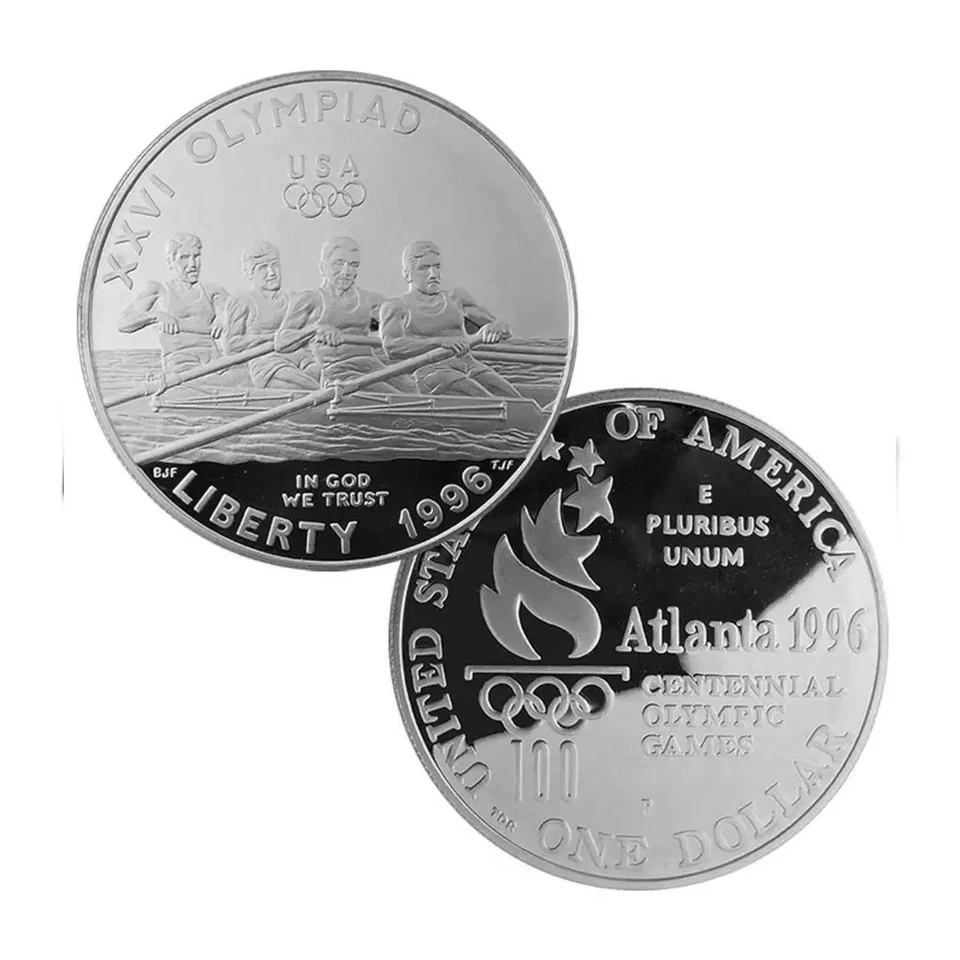 1996-P Olympic Rowing Commemorative Silver Dollar Proof - Image 1 of 1