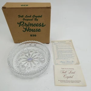Plato portavelas cónico delgado de cristal de plomo completo Princess House de 1/2" #830 - Imagen 1 de 19