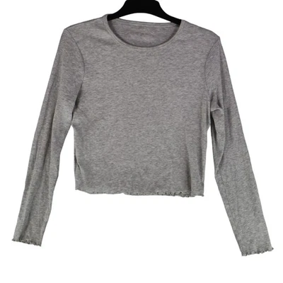 George Girls T-Shirt Grey Size 12-14 Years Static Long Sleeve Round Neck - Image 1 of 4