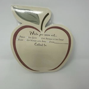 Hallmark Disney Happy Ever After Apple Notiz Notizblock weiß rot Büro Schneewittchen - Bild 1 von 6