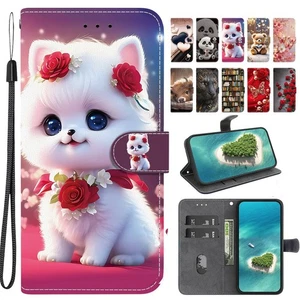 Leopard Flower Bear Wallet Cover Case for Nokia 1.4 2.2 2.3 6.2 2.4 7.2 1.3 5.4 - Picture 1 of 22