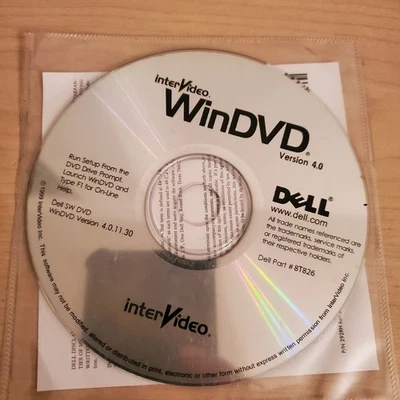 Nuevo InterVideo WinDVD Versión 4.0 - DELL P\N 7T894 en paquete SELLADO Foto 1 de 4