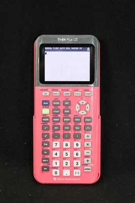 Texas Instruments TI-84 Plus CE Graphing Calculator Pink Heavy Wear - Image 1 of 4