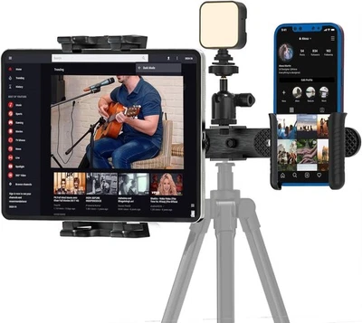 Tablet Halterung Adapter für Stativ 4,7–12,9" – 1/4" Kugelkopf, drehbar - Bild 1 von 4