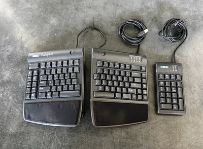 Kinesis Freestyle 2 Ergonomic Split Keyboard KB800PBUS, Lifters & Number Keypad - Image 1 of 4