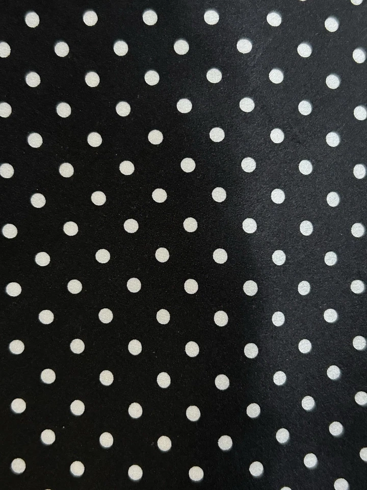 Dolcepunta Mens Silk Necktie Italy Luxury Black White Dots 3 3/4 X 59 - Image 1 of 4