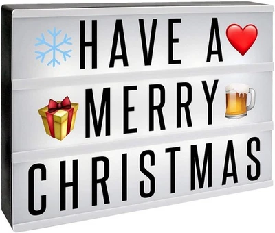 Caja de Luz con 205 Letras y Emoji Iluminar A4 Letter Box LED Boda Fiesta Disco - Imagen 1 de 4