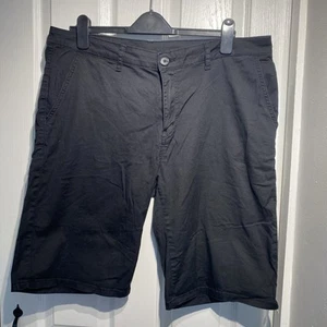 Fantástica Calidad Y Estado Negro 100% Algodón Pantalones Cortos Hombre. Kangol XL - Imagen 1 de 5