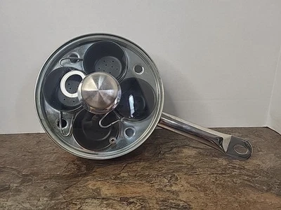 Resto by Demeyere Egg Poacher Set  4 Cup 18/10 Stainless Steel Made in Belgium - Image 1 of 4