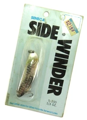 Isca Acme Seneca enrolador lateral vintage antiga colher de pesca, leia - Imagem 1 de 4