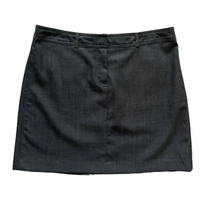 Y2K EXPRESS Mujer Mini Falda Elástica Poliéster Lana Spandex Gris Bolsillos TALLA 4 - Imagen 1 de 4