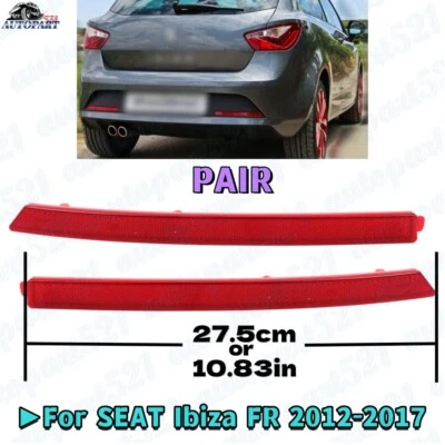 For SEAT Ibiza FR 2012-2014 2015 2016 2017 Rear Bumper Reflector PAIR - Image 1 of 4