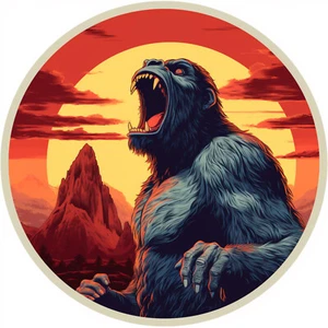Kaiju Monster Patch Aplique de Hierro Criatura Insignia Monsterverse Gorila Manga - Imagen 1 de 16