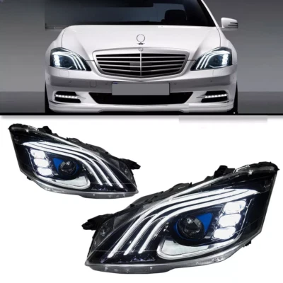 For Mercedes W221 S Class 06-09 Upgrade LED Headlights Turn Signal Lamps Foto 1 de 4