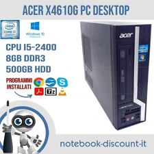 ACER VERITON X4610G I5-2400 3.10 GHz RAM 8Gb DDR3 HDD 500 GB W10PRO DESKTOP