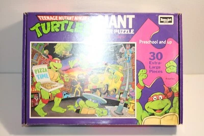 1989 Teenage Mutant Ninja Turtles Giant Floor Puzzle 18 15/16x26 3/4" 30 Piece - Image 1 of 4
