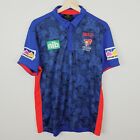 NEWCASTLE KNIGHTS NRL Authentics Mens Size M Blue Rugby Polo Shirt Top