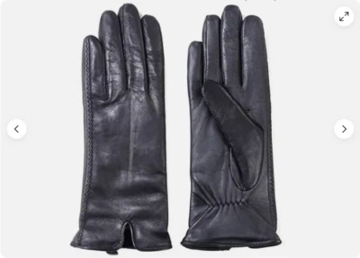 Guantes de cuero para mujer Fownes Brothers, (negros, pequeños) nuevos en caja Foto 1 de 4