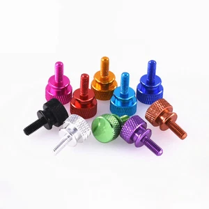 M4 * 12mm Aluminium Alloy Knurled Thumb Screw Ten Colours Available PC Case DIY - Picture 1 of 3