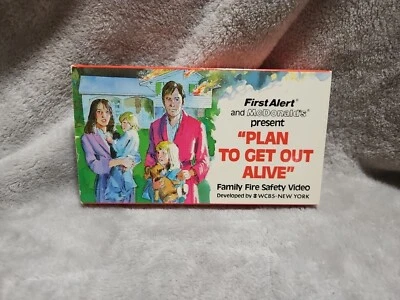 VTG 1988 VHS First Alert McDonald's PLAN TO GET OUT ALIVE Fire Safety PROMO - Image 1 of 3