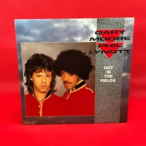 GARY MOORE & PHIL LYNOTT Out In The Fields 1985 UK 3-track 12" vinyl single - Picture 1 of 4
