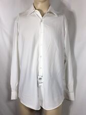 Men's Alfani Slim-Fit Long Sleeve White Dress Shirt Size 16-16.1/2 34-35