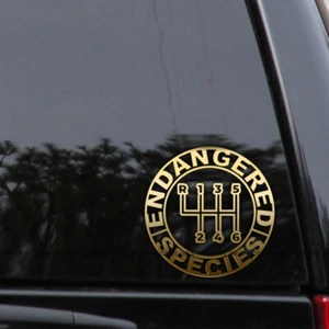 Endangered Species Manual 6 SPEED Transmission Vinyl Decal Sticker - Picture 1 of 2