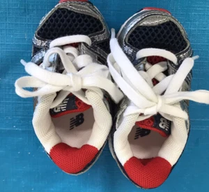 New Balance shoes. Red, Silver & Black. String Tie. Toddlers Size 2. New no Box - Picture 1 of 8