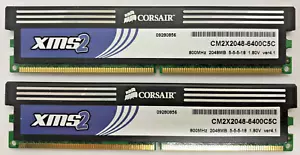 Corsair XMS2 4GB (2x2GB) DDR2 CM2X2048-6400C5C 800Mhz 1.80V ver4.1 #R2396 - Bild 1 von 2
