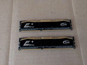 LOT OF 2 TEAM ELITE+ 8GB TPD38G1600HC11BK  DDR3 1600MHZ CL11 GAMING RAM B6-3(14) - Picture 1 of 4