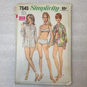 Simplicity Muster 7645 Misses Gr. 12 Zweiteiler Badeanzug und Hemd ungeschnitten - Bild 1 von 4