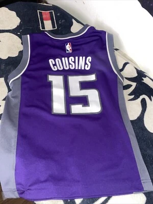 DeMarcus Cousins Kings Jersey NBA Adidas Youth Small Child 2016 Authentic PROUD - Image 1 of 4