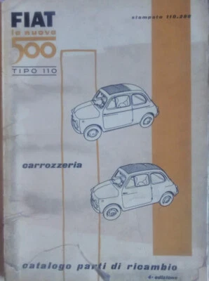 Fiat 500 tipo 110 catalogo parti ricambio carrozzeria originale - Immagine 1 di 4